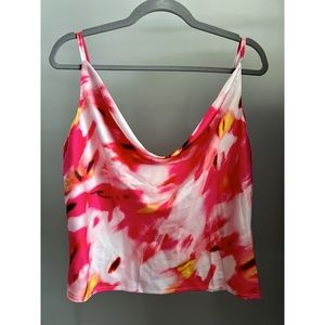 Tie Dye Draped Front Cami Top